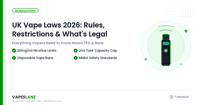 UK Vape Laws 2026: Rules, Restrictions & What Vapers Need to Know