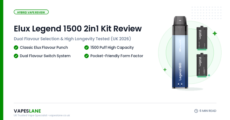 Elux Legend 1500 2in1 Kit Review: Is It Worth Buying? (UK 2026)