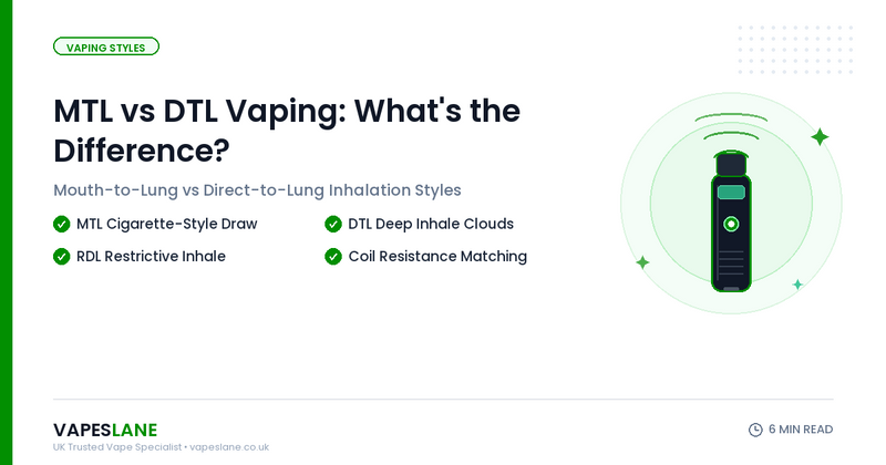 MTL vs DTL Vaping: What's the Difference?
