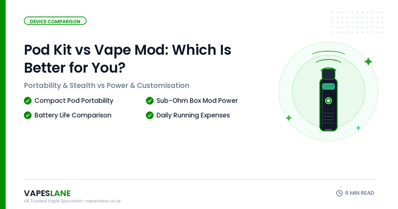 Pod Kit vs Vape Mod: Which Is Better for You?
