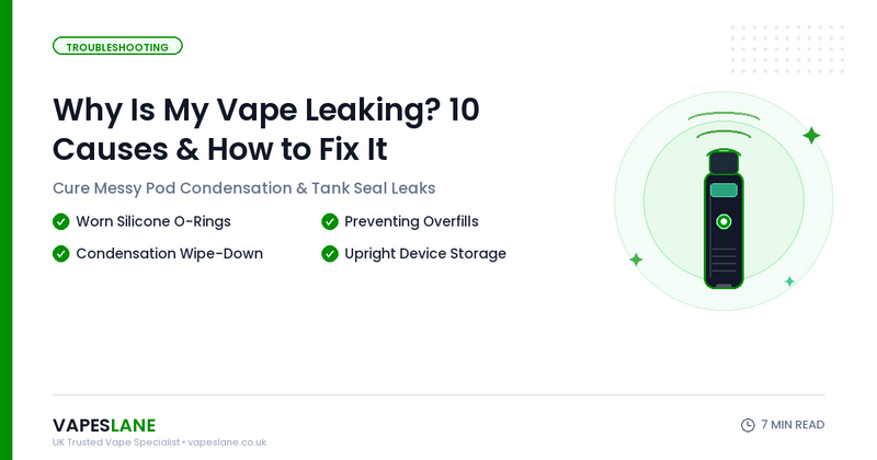 Why Is My Vape Leaking? 10 Causes & How to Fix It