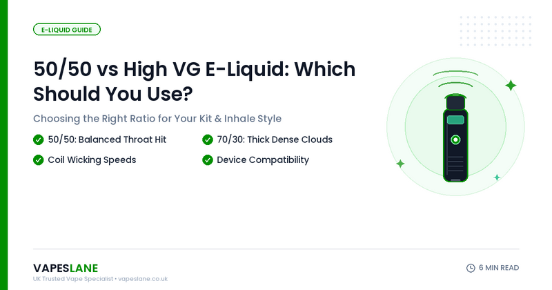50/50 vs High VG E-Liquid: Which Should You Use?