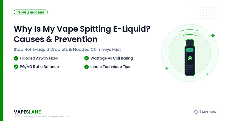 Why Is My Vape Spitting E-Liquid? Causes and Prevention