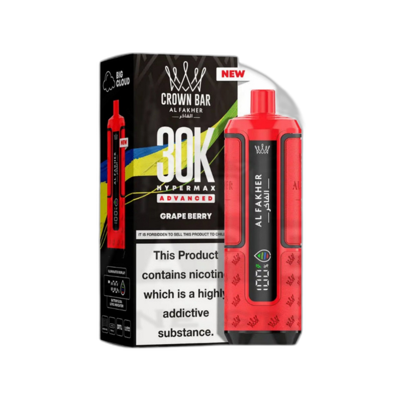 Al Fakher Crown Bar 30K Puff Hypermax Vape Kit - Grape Berry