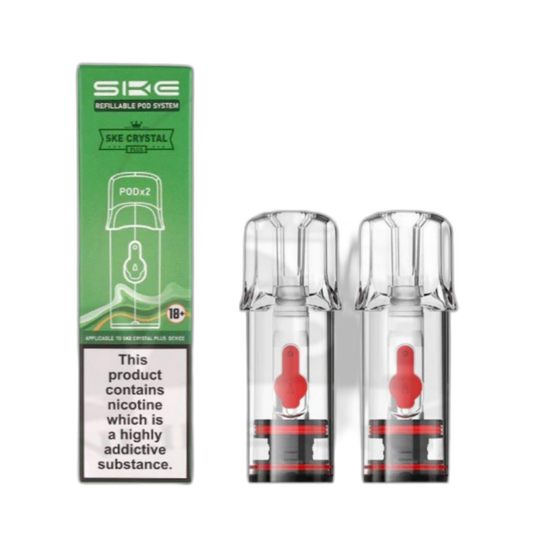 SKE Crystal Plus Refillable Empty Pods (Pack of 2)