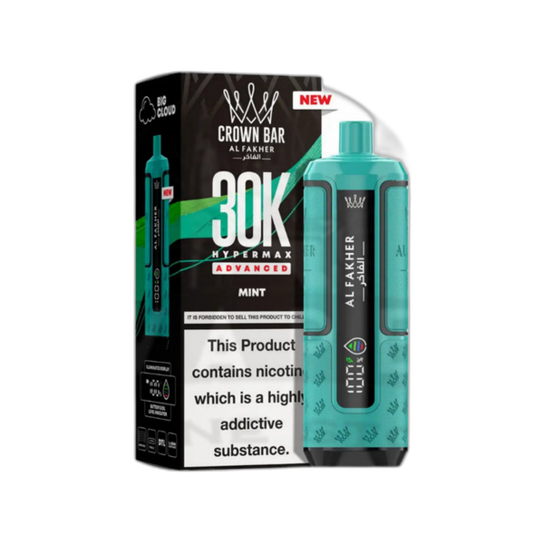 Al Fakher Crown Bar 30K Puff Hypermax Vape Kit - Mint