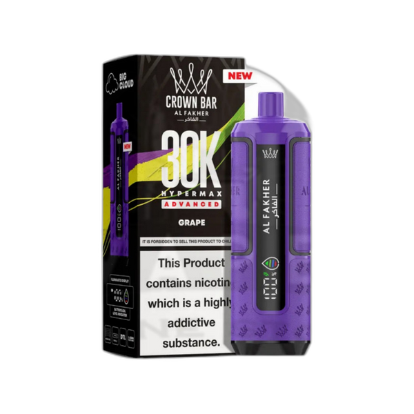Al Fakher Crown Bar 30K Puff Hypermax Vape Kit - Grape