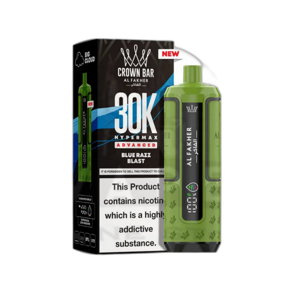 Al Fakher Crown Bar 30K Puff Hypermax Vape Kit - Blue Razz Blast