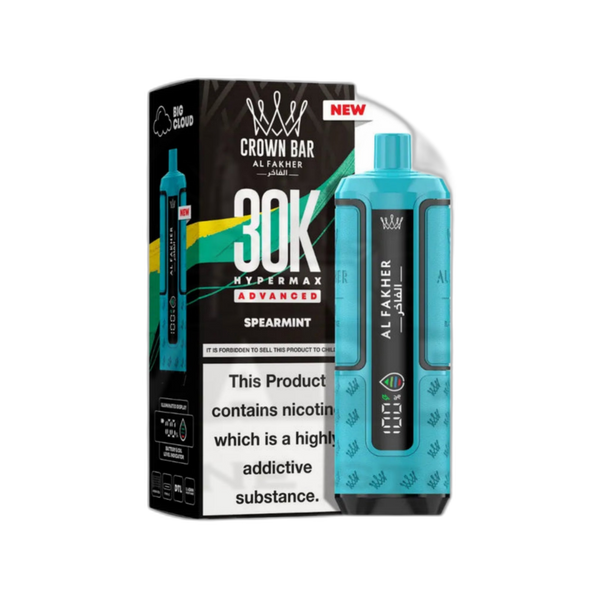 Al Fakher Crown Bar 30K Puff Hypermax Vape Kit - Spearmint