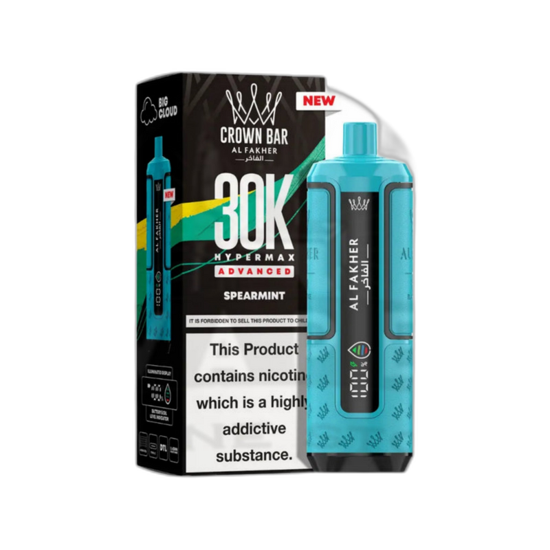 Al Fakher Crown Bar 30K Puff Hypermax Vape Kit - Spearmint
