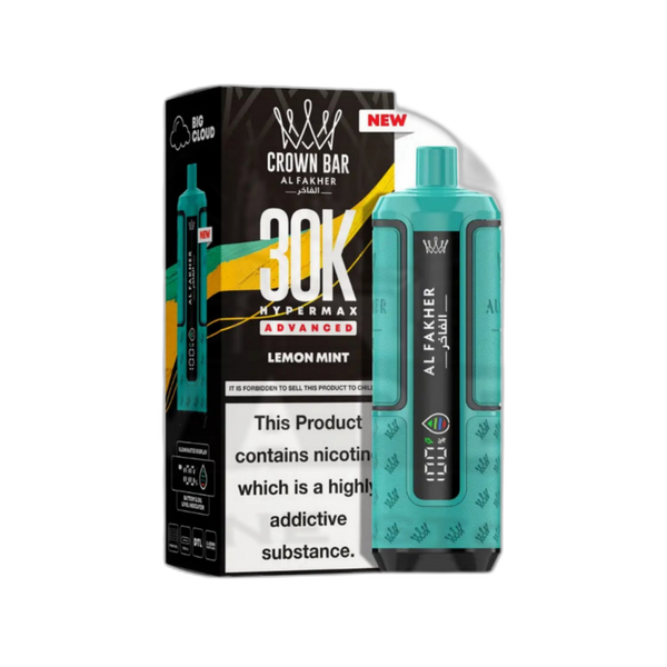 Al Fakher Crown Bar 30K Puff Hypermax Vape Kit - Lemon Mint