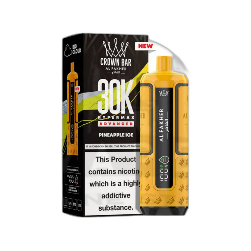 Al Fakher Crown Bar 30K Puff Hypermax Vape Kit - Pineapple Ice