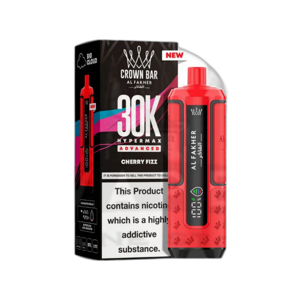 Al Fakher Crown Bar 30K Puff Hypermax Vape Kit - Cherry Fizz