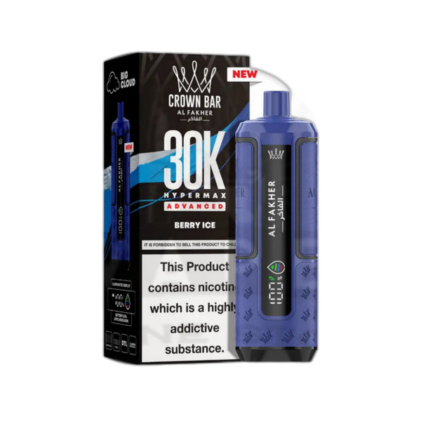 Al Fakher Crown Bar 30K Puff Hypermax Vape Kit - Berry Ice