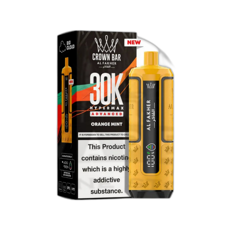 Al Fakher Crown Bar 30K Puff Hypermax Vape Kit - Orange Mint