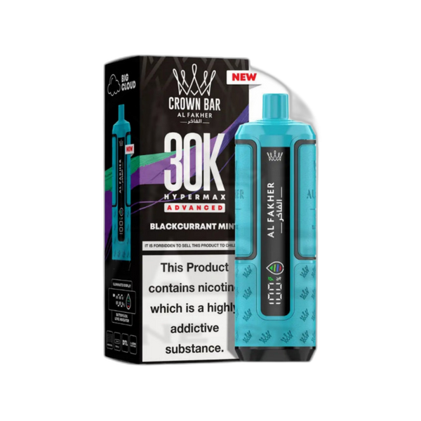 Al Fakher Crown Bar 30K Puff Hypermax Vape Kit - Blackcurrant Mint