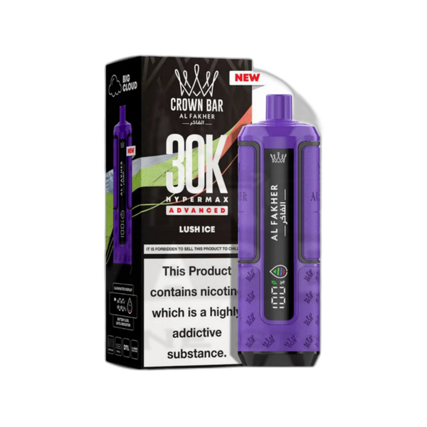Al Fakher Crown Bar 30K Puff Hypermax Vape Kit - Lush Ice