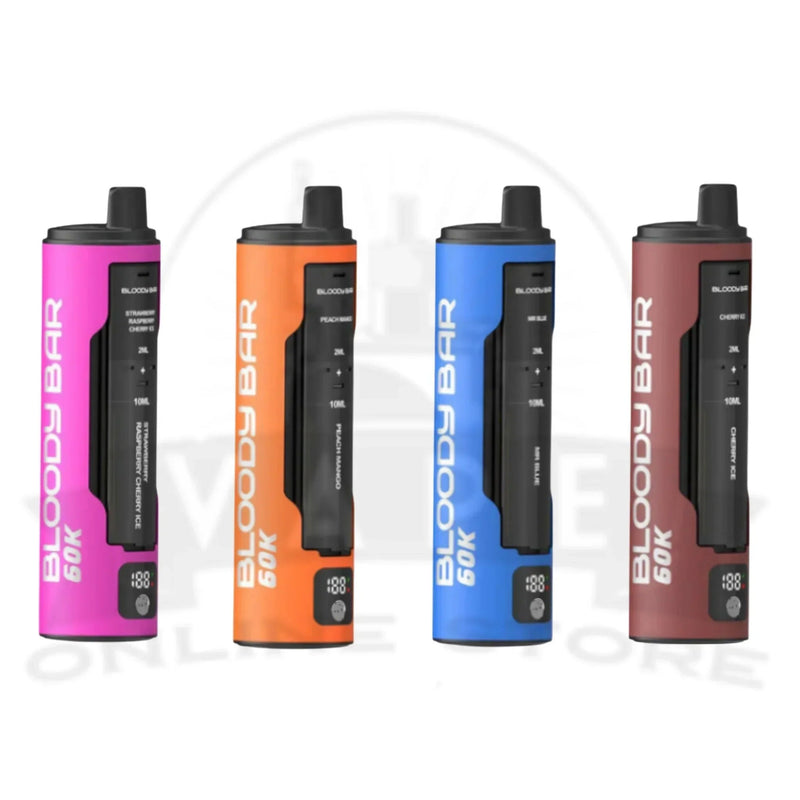 Box Of 5 Bloody Bar 60k Puff Prefilled 4 In 1 Pod Vape Kit
