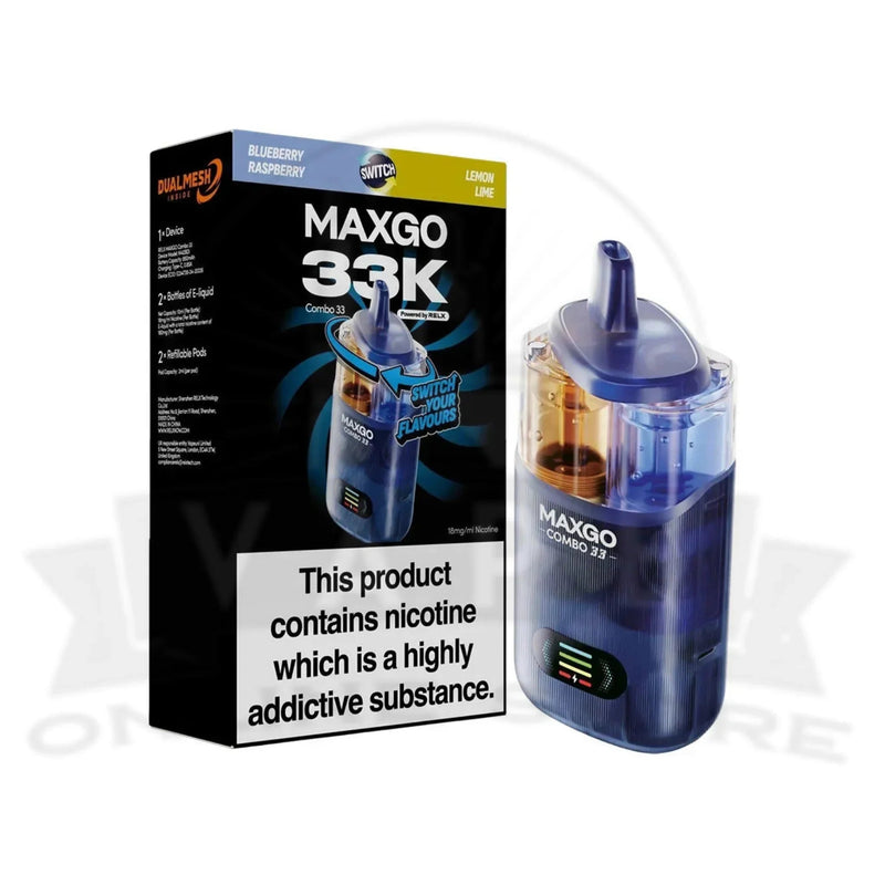 RELX MaxGo Combo 33K Puff Vape - Blueberry Raspberry / Lemon Lime