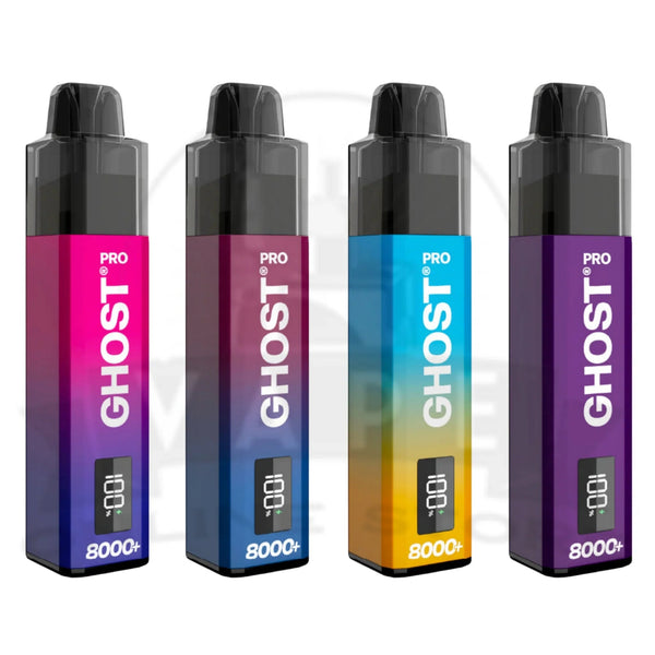 Box Of 5 Vapes Bars Ghost Pro 8000 Plus Pod Kit