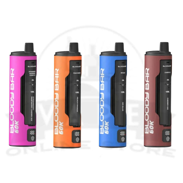 Box Of 10 Bloody Bar 60k Puff Prefilled 4 In 1 Pod Vape Kit