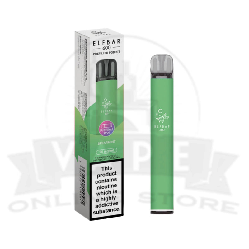 Elf Bar 600 Spearmint 20mg Disposable Vape