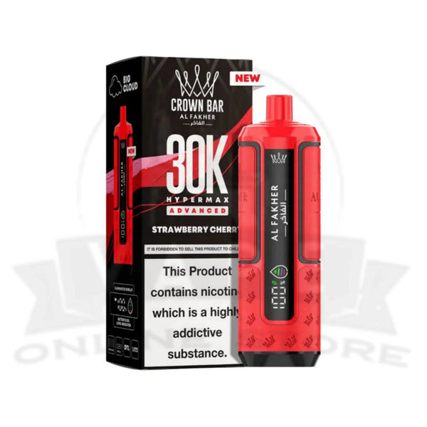 Al Fakher Crown Bar 30K Puff Hypermax Vape Kit - Strawberry Cherry