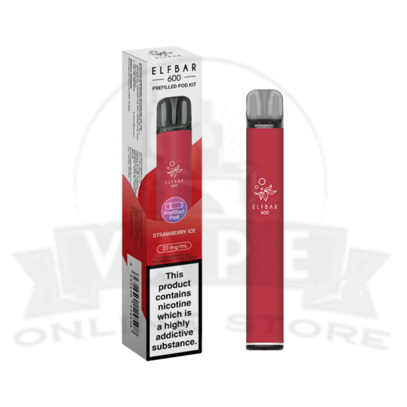 Elf Bar 600 Strawberry Ice 20mg Disposable Vape