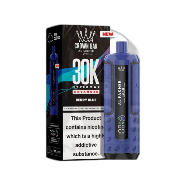 Al Fakher Crown Bar 30K Puff Hypermax Vape Kit - Berry Blue