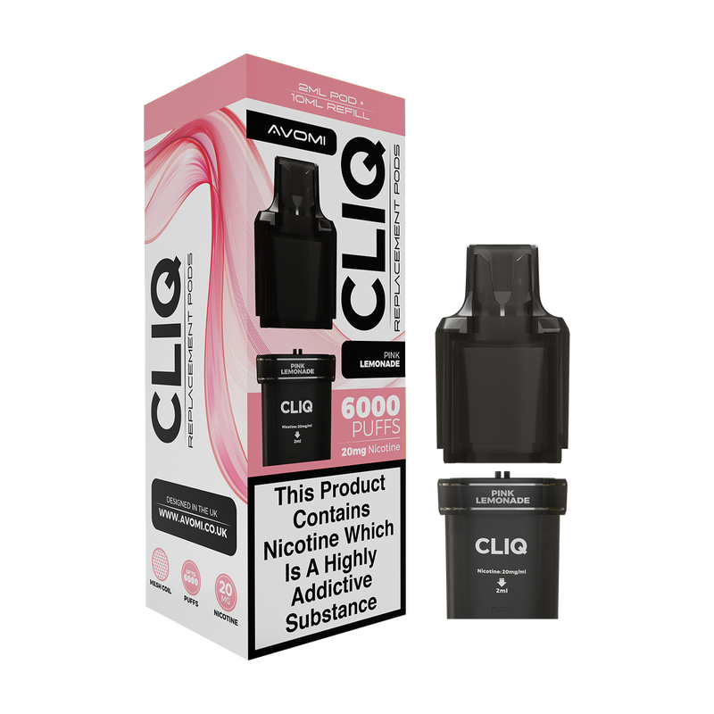 Avomi Cliq 6000 Pink Lemonade Refill Pods