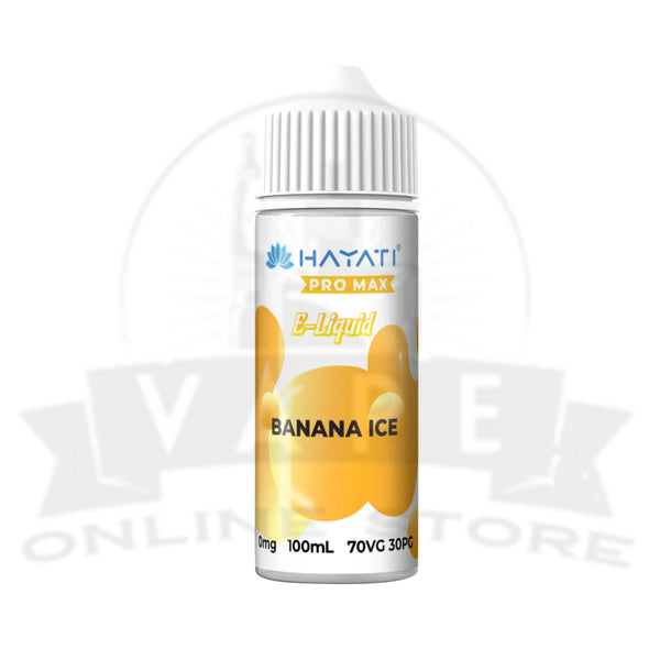 Hayati Pro Max 100ml Shortfill E-Liquid - Banana Ice