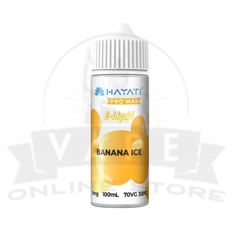 Hayati Pro Max 100ml Shortfill E-Liquid - Banana Ice