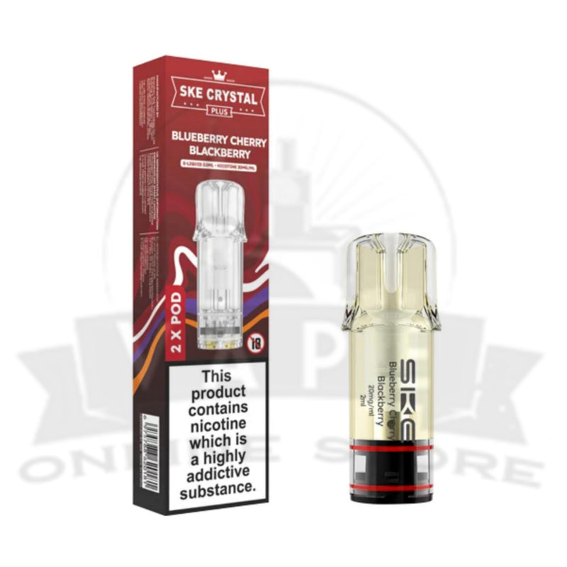 Blueberry Cherry Blackberry SKE Crystal Plus Pre-Filled Pods (Pack of 2)