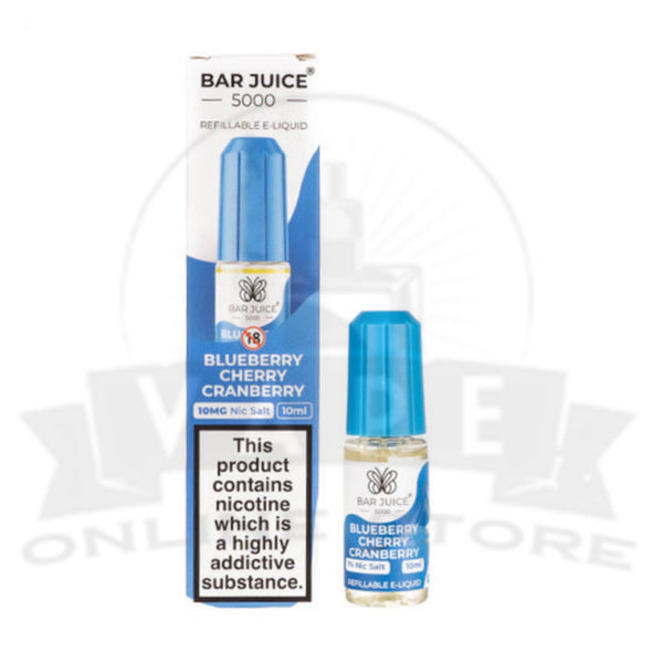 Blueberry Cherry Cranberry Bar Juice 5000 10ml Nic Salt E-Liquid