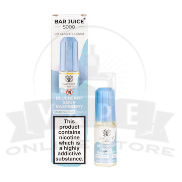 Blueberry Sour Raspberry Bar Juice 5000 10ml Nic Salt E-Liquid