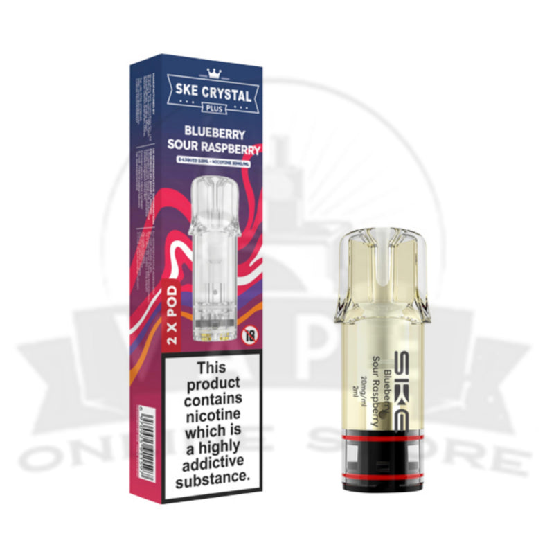 Blueberry Sour Raspberry SKE Crystal Plus Pre-Filled Pods (Pack of 2)