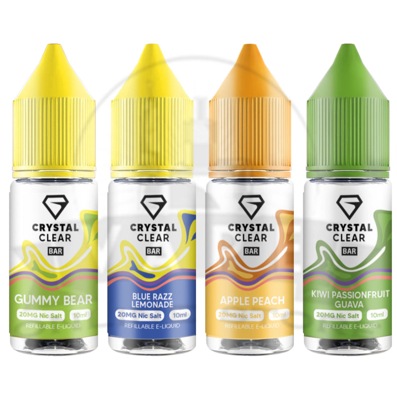 Box of 10 Crystal Clear 10ml Nic Salts Multipack
