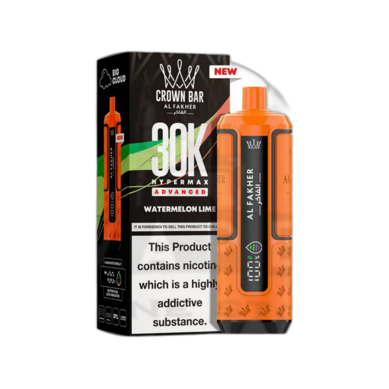Al Fakher Crown Bar 30K Puff Hypermax Vape Kit - Watermelon Lime