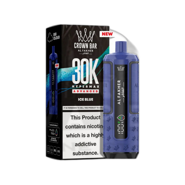Al Fakher Crown Bar 30K Puff Hypermax Vape Kit - Ice Blue