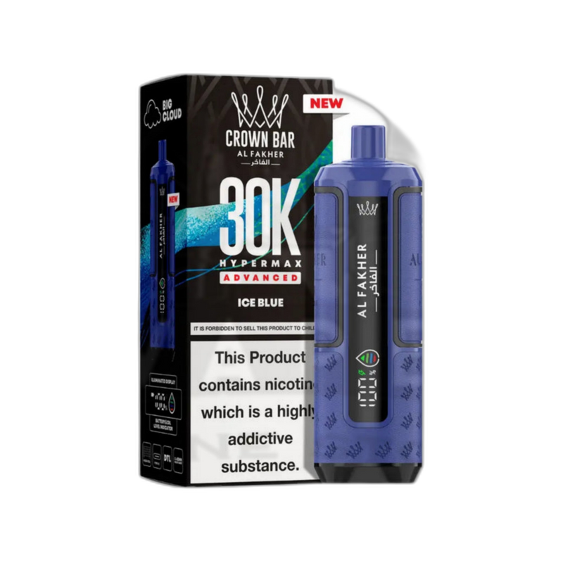 Al Fakher Crown Bar 30K Puff Hypermax Vape Kit - Ice Blue