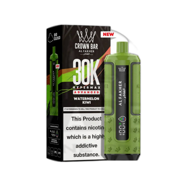 Al Fakher Crown Bar 30K Puff Hypermax Vape Kit - Watermelon Kiwi