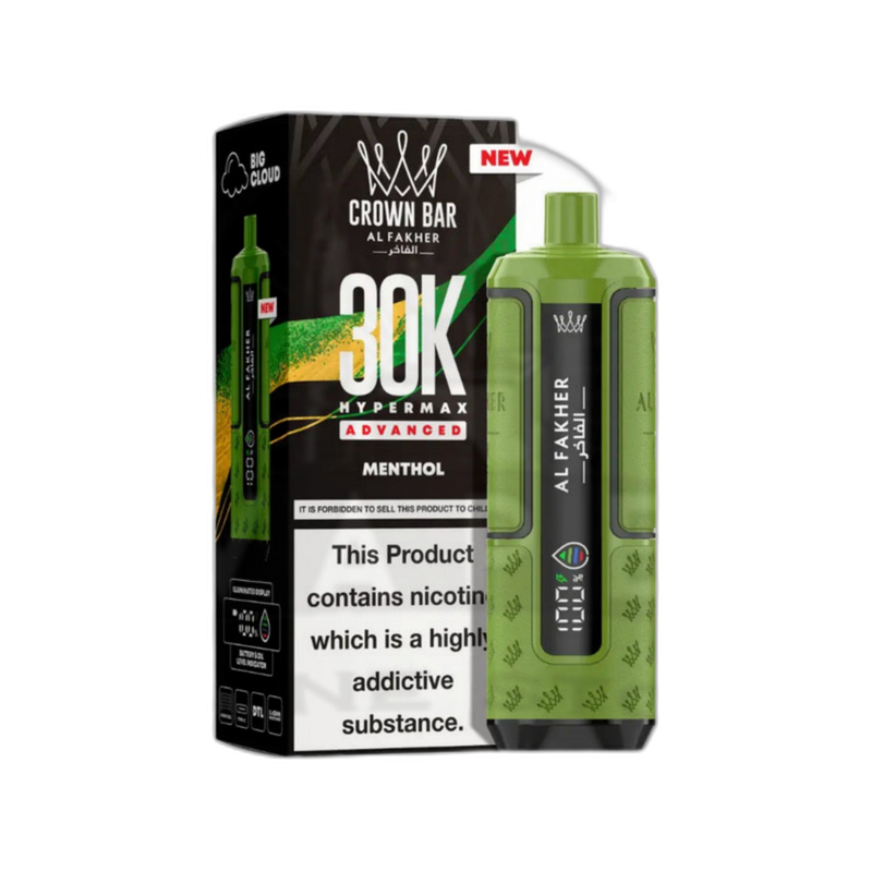 Al Fakher Crown Bar 30K Puff Hypermax Vape Kit - Menthol