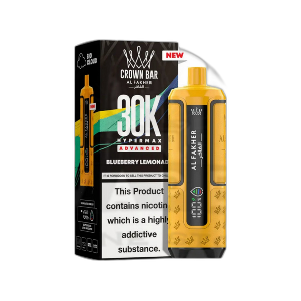 Al Fakher Crown Bar 30K Puff Hypermax Vape Kit - Blueberry Lemonade
