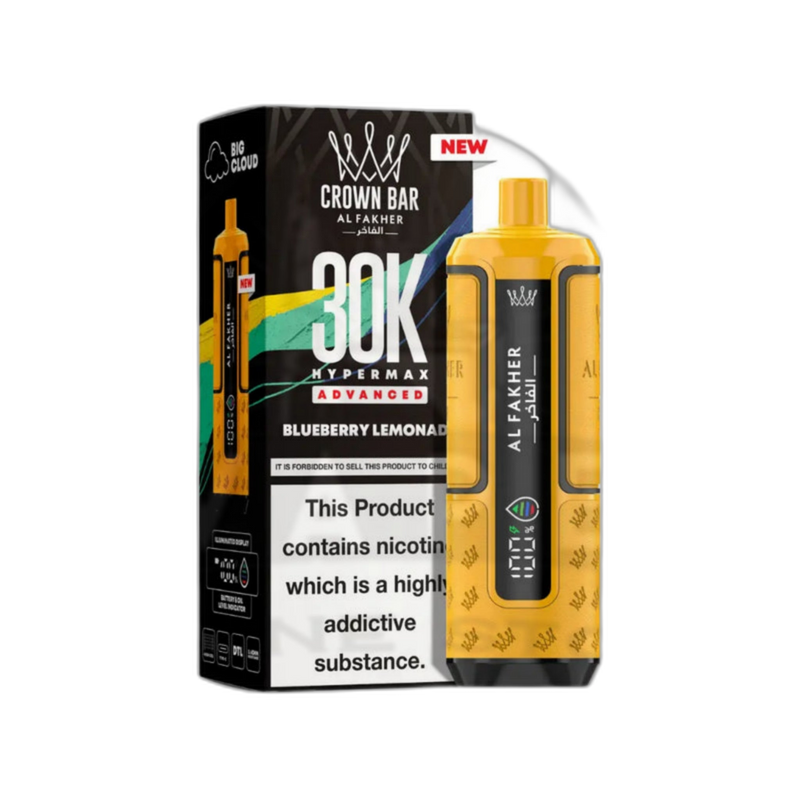 Al Fakher Crown Bar 30K Puff Hypermax Vape Kit - Blueberry Lemonade