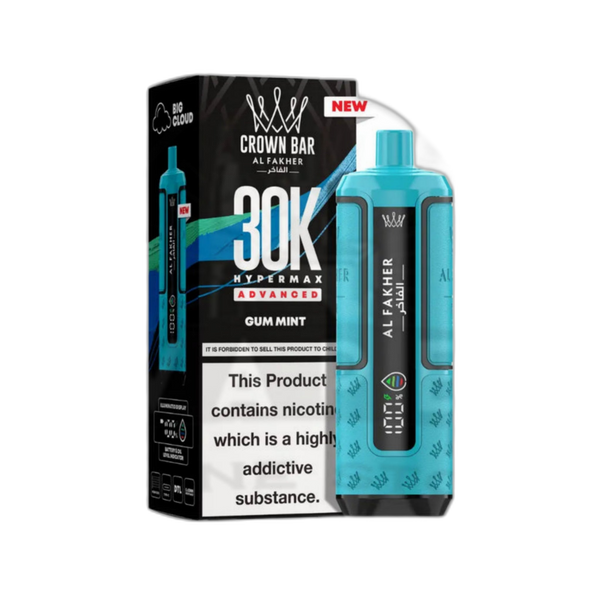 Al Fakher Crown Bar 30K Puff Hypermax Vape Kit - Gum Mint