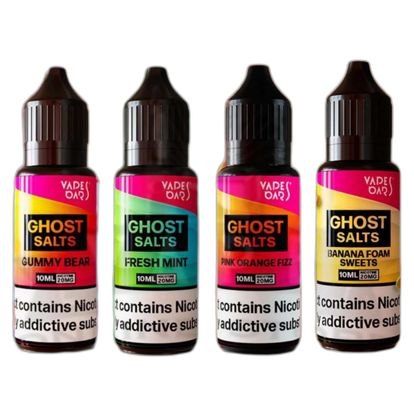 Box Of 10 Vapes Bars Ghost Salts 10ml Nic Salt E-Liquid
