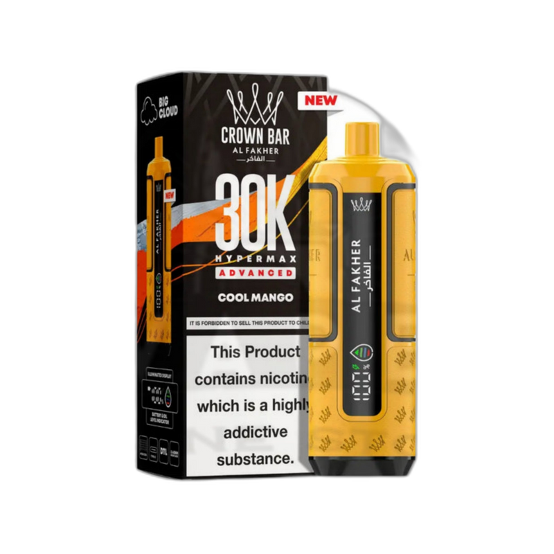 Al Fakher Crown Bar 30K Puff Hypermax Vape Kit - Cool Mango