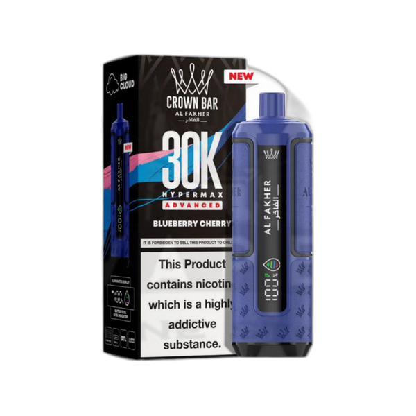Al Fakher Crown Bar 30K Puff Hypermax Vape Kit - Blueberry Cherry