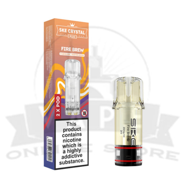 SKE Crystal Plus Prefilled Pods Fire Brew (Pack of 2)