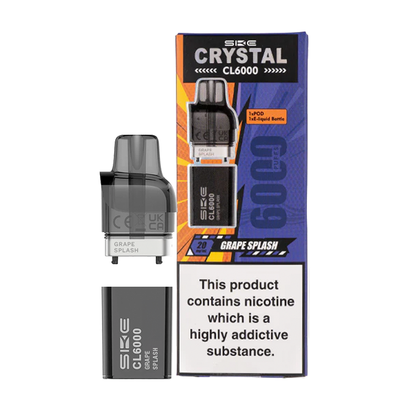 SKE Crystal CL6000 Pods - Grape Splash